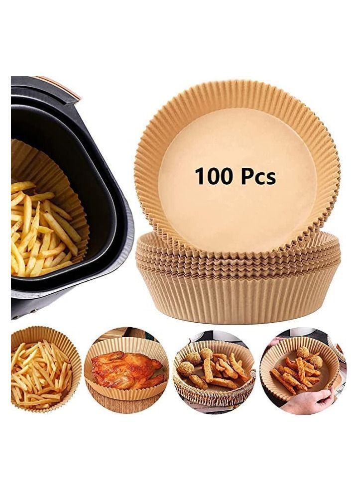 Y&D Air Fryer Disposable Paper Liner, Non-stick Liners, Baking for Water-proof, Oil-proof, Parchment Roasting Microwave 16CM+4.5CM - Image 1