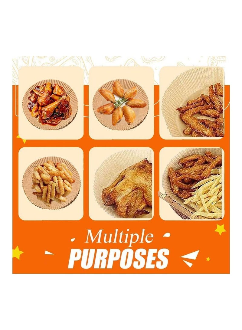 Y&D Air Fryer Disposable Paper Liner, Non-stick Liners, Baking for Water-proof, Oil-proof, Parchment Roasting Microwave 16CM+4.5CM - Image 2