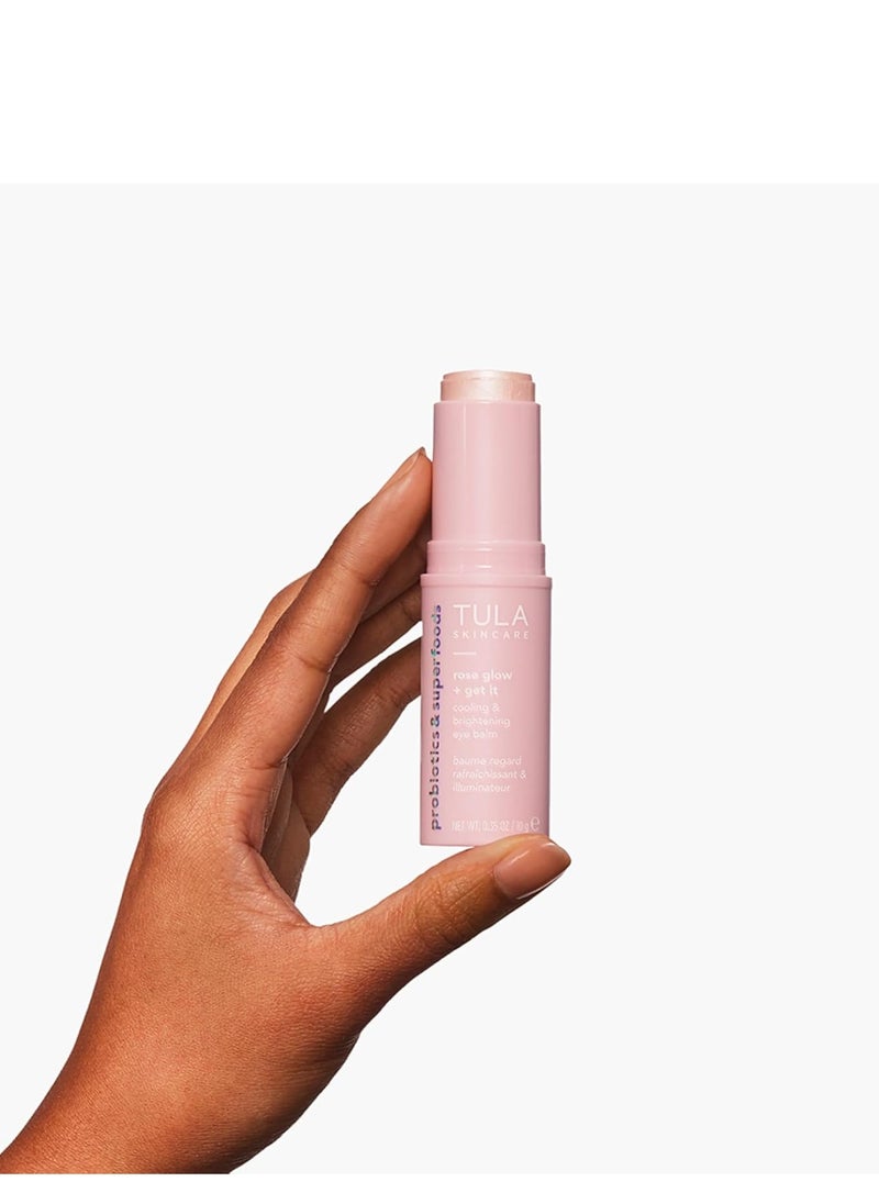 TULA TULA Skin Care Eye Balm Rose Glow - Dark Circle Treatment, Instantly Hydrate and Brighten Undereye Area, Portable and Perfect to Use On-the-go, 0.35 oz.  - Image 2