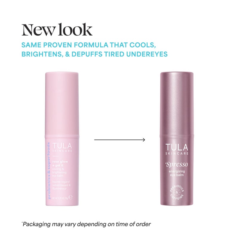 TULA Skin Care â€˜Spresso Energizing Eye Balm, Rose Glow - Energizing & Hydrating Caffeine Under Eye Treatment for Dark Circles, Portable and Perfect to Use On-the-go, 0.35 oz. - Image 2