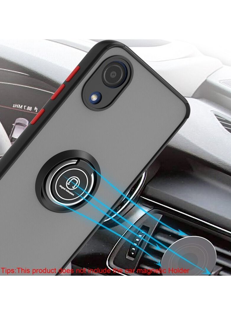 HEXABEX غطاء حماية لهاتف سامسونج جالاكسي A03 كور، غطاء حلقي واقٍ لهاتف سامسونج جالاكسي A03 كور أسود - Image 2