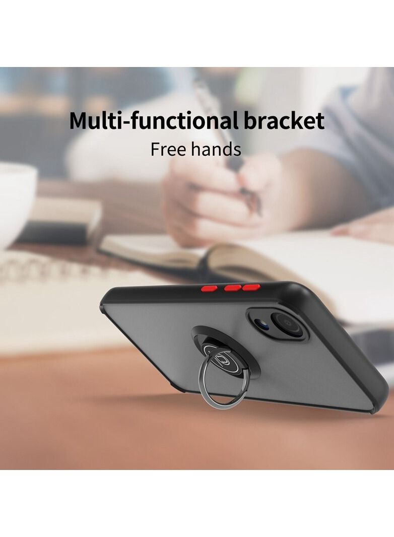 HEXABEX غطاء حماية لهاتف سامسونج جالاكسي A03 كور، غطاء حلقي واقٍ لهاتف سامسونج جالاكسي A03 كور أسود - Image 5