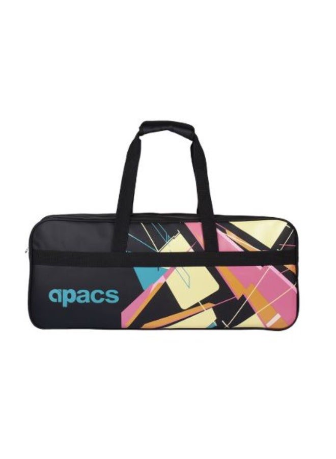 أباك حقيبة مضارب بادمنتون Apacs D725 SF لون أسود – حقيبة رياضية خفيفة متعددة المقصورات مع حجرة للأحذية للتدريب والبطولات - Image 1