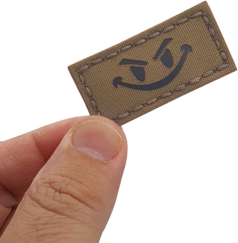Tactical Freaky Tiny Evil 1x2 Lasercut Patch (IR,Coyote Brown) - Image 1