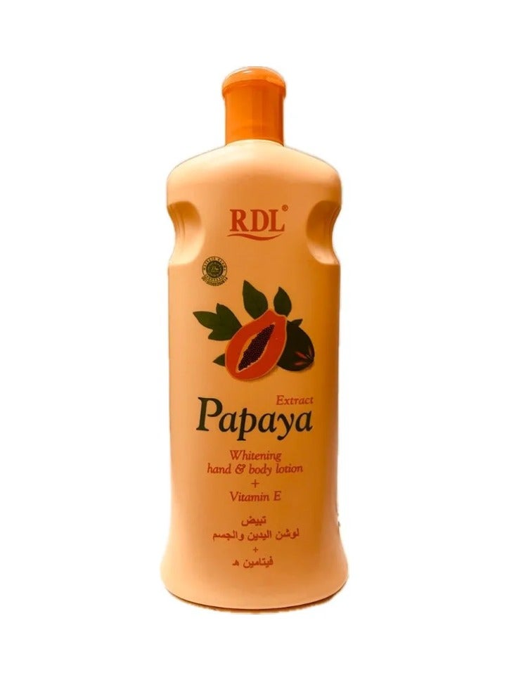 RDL Rdl Body Lotion Papaya Extract Whitening Hand & Body 600ml