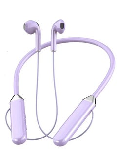GELESE Bluetooth Neck Sports Wireless Headphones Dual Half In-Ear Universal Ultra Long Standby Purple  - Image 5