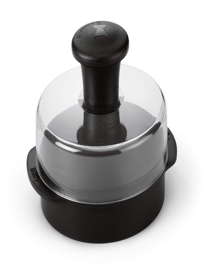 Weber Original Burger Press, Black – Creates Perfect Flat 1/4 lb & 1/2 lb Patties with Built‑in Dimple, Detachable Handle & Nylon Grip - Image 1