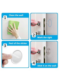 KASTWAVE Quiet Wall Protector for Door Handles, Rubber Door Stoppers, and Guard Bumpers, Protects Walls from Damage, 12 Pack of Door Knob Wall Protectors for Bedroom Kitchen Bathroom  - Image 4