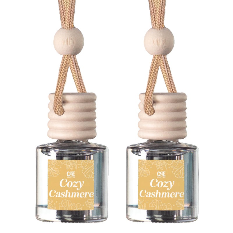 CE CRAFT CANDECraftCo Car Air Hanging Fragrance Oil Car Auto Freshener for Essential Oils Scents Fragrance Aromatherapy Automobile Diffuser Long Lasting Cozy Cashmere - Image 3