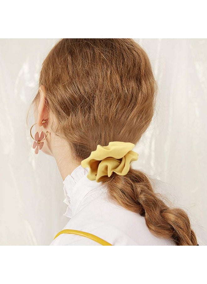 Velscrun 20 Pcs Floral Plaid Solid Color Scrunchies, Scrunchies For Girls Women With Chiffon, Hair Scrunchies For Women'S Hair Elastics Bands Ponytail Holder Bulk, Hair Accessories Hair Ties Gifts  - Image 3