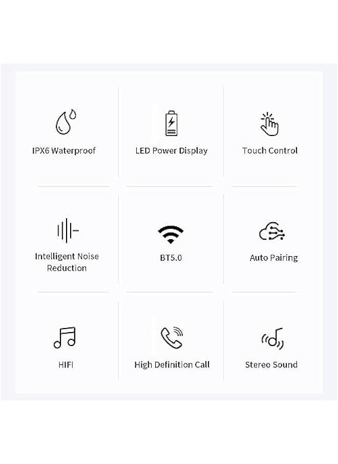 Generic - BT5.0 Wirelessly Earbuds TWS-Earphones Digital Power Display Sports Mini Binaural Headphones - Image 1
