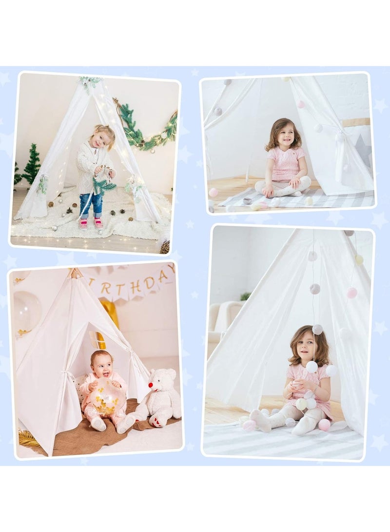 Pretocter Play Tent for Kids,White Painting White Tent  with 12 Painting Paints,3 Paintbrushes,Tent Storage Bag  - Image 3