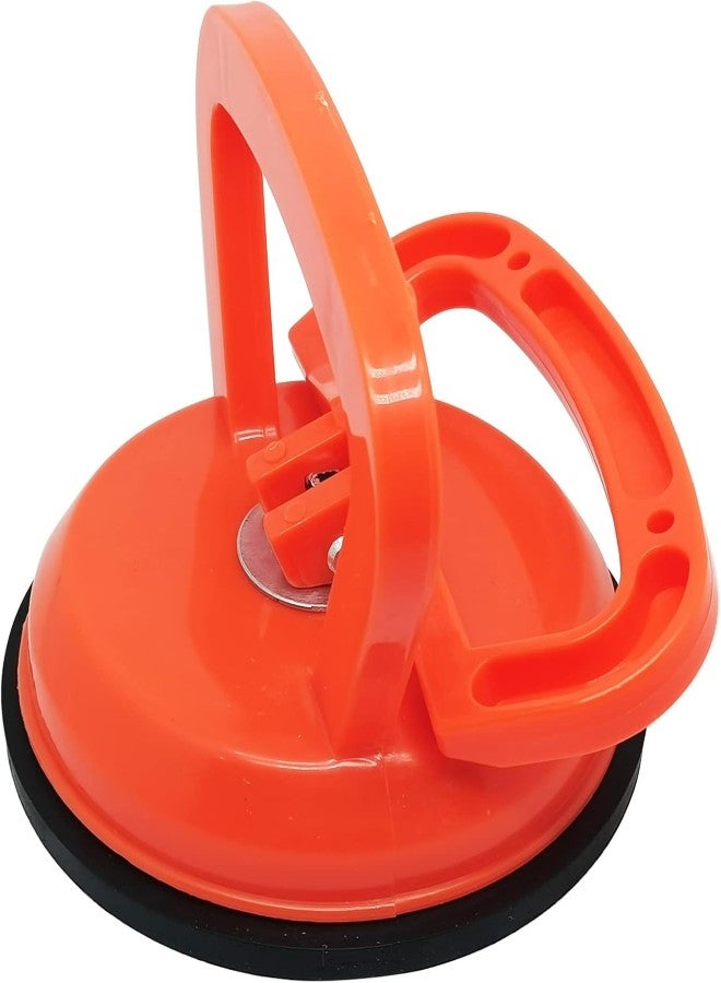 SUKILO 4.6-Inch Glass Suction Cup Dent Puller – Heavy Duty Plastic Vacuum Plate Handle for Car Dent Repair, Mirror, Tile, Window, Glass Lifting Tool – Strong Grip Suction Cup (Orange, 1pcs)  - Image 1