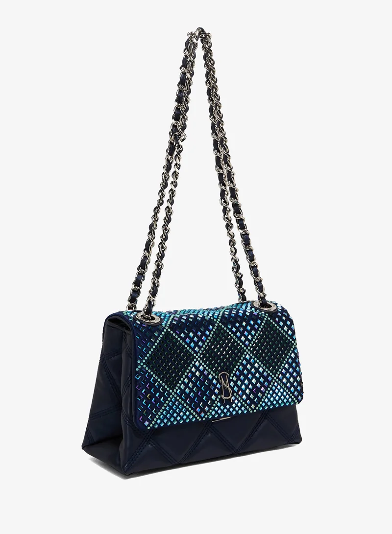 STEVE MADDEN Steve madden badalind women's blue satchel bag