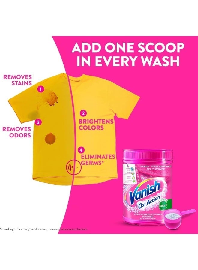 Vanish Oxi Action Fabric Stain Remover Powder Coloured & White Clothes 500G 500grams - Image 4
