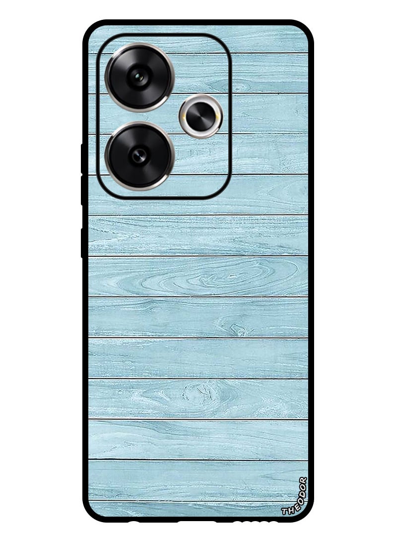 Theodor Protective Case Anti Scratch Shock Proof Bumper Cover For Xiaomi Redmi Turbo 3 Light Blue Wood  - Image 1