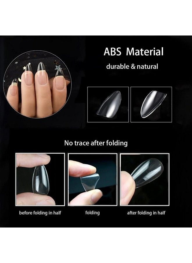 Almond Clear Nail Tips With 10Pcs Nail Glue 500Pcs Acrylic Nails Full Cover For Diy Nail Art - pzsku/Z0665F908F04354118EB9Z/45/_/1683269525/88a2a013-c02f-4b2f-9c96-4d4db81e7e12