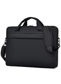 Qiccijoo Qiccijoo Laptop Bag for Men or Women 15.6 Inch Computer Bag Briefcase Laptop Case Shoulder Bag with Strap Computer Cases Messenger Bag handbag for Travel/Business(Black)  - Image 1