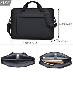 Qiccijoo Qiccijoo Laptop Bag for Men or Women 15.6 Inch Computer Bag Briefcase Laptop Case Shoulder Bag with Strap Computer Cases Messenger Bag handbag for Travel/Business(Black)  - Image 2