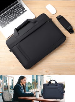Qiccijoo Qiccijoo Laptop Bag for Men or Women 15.6 Inch Computer Bag Briefcase Laptop Case Shoulder Bag with Strap Computer Cases Messenger Bag handbag for Travel/Business(Black)  - Image 3