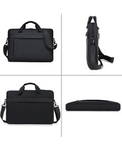 Qiccijoo Qiccijoo Laptop Bag for Men or Women 15.6 Inch Computer Bag Briefcase Laptop Case Shoulder Bag with Strap Computer Cases Messenger Bag handbag for Travel/Business(Black)  - Image 4