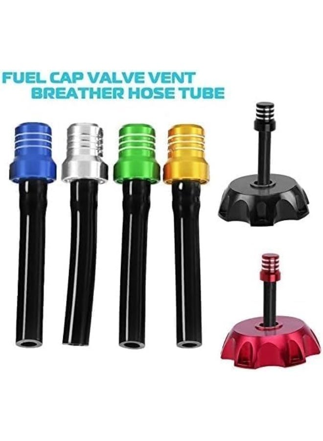 Generic 6PCS Gas Fuel Cap Gas Tank Breather Universal Air Vent Hose Universal Tank Valve Vent Tube with Check Ball Aluminum Breather  - Image 4