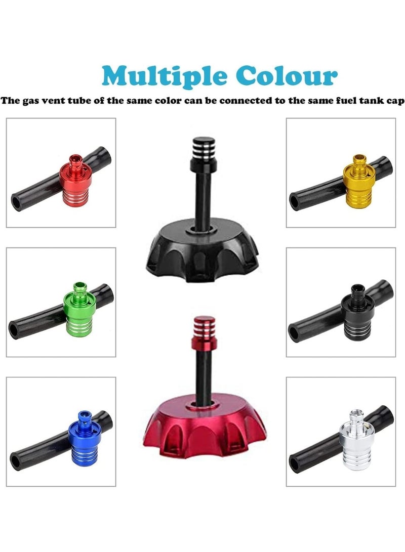 Generic 6PCS Gas Fuel Cap Gas Tank Breather Universal Air Vent Hose Universal Tank Valve Vent Tube with Check Ball Aluminum Breather  - Image 5