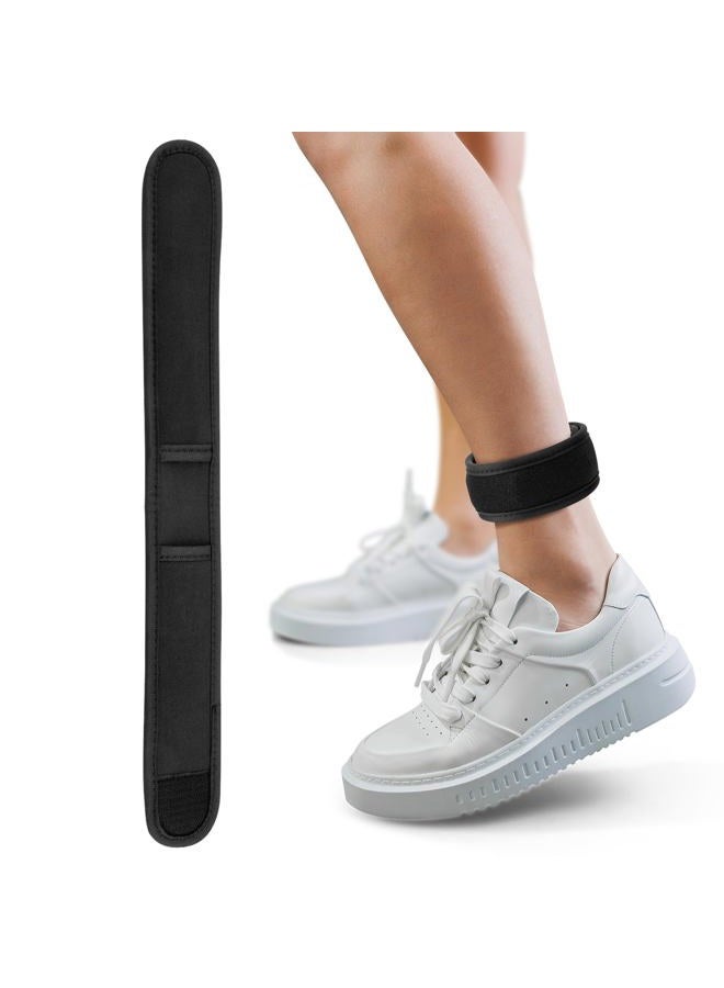 Xxerciz Ankle Band Compatible with Fitbit Inspire 3, Fitbit Charge 6 Fitness Tracker, Soft Adjustable Fitness Pedometer Ankle Strap for Men and Women, Black, Universal(Fits 7 to 13 in. ankles) - Image 1