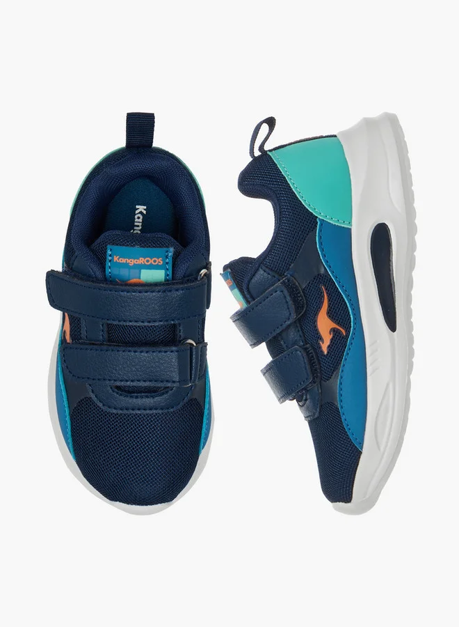 kangaROOS Boys' Panelled Sports Shoes with Hook and Loop Closure