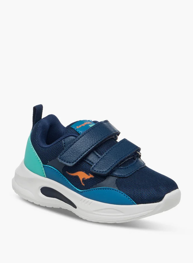 kangaROOS Boys' Panelled Sports Shoes with Hook and Loop Closure