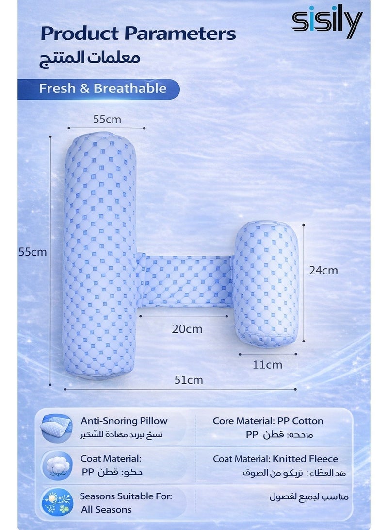 Sisily Baby Side Sleeping Pillow - Adjustable Anti-Rolling Baby Pillow with Cooling Fabric, Prevents Spitting Up & Ensures Safe Sleep - Image 5