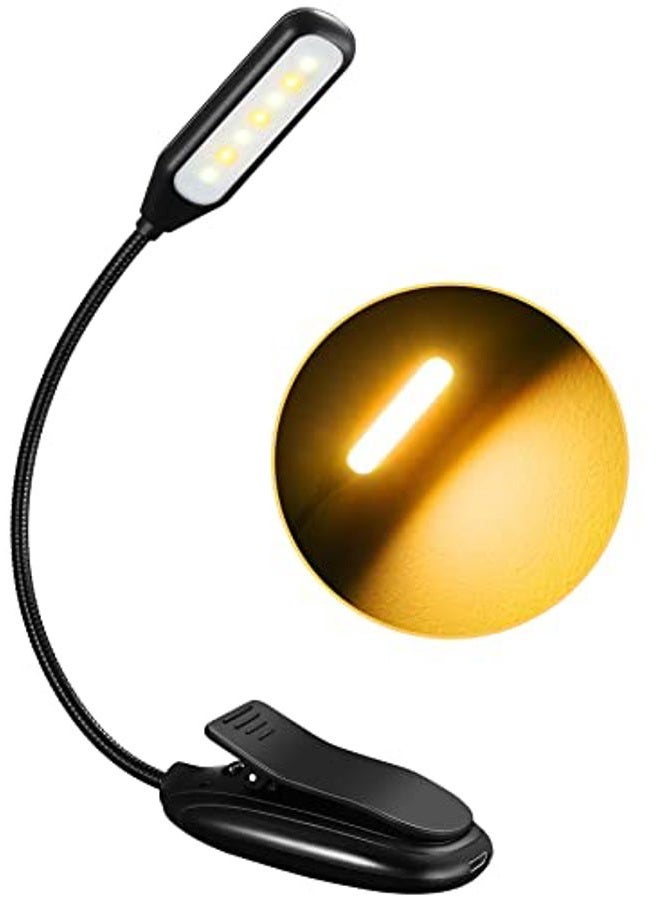 Monotremp Book Light Clip On Rechargeable, 3 Brightness Levels × 3 Color Temperatures Small Reading Lights for Books in Bed, 1.3 oz Lightweight, Up to 70 Hours Eye-Friendly Lighting for Kids - Image 2
