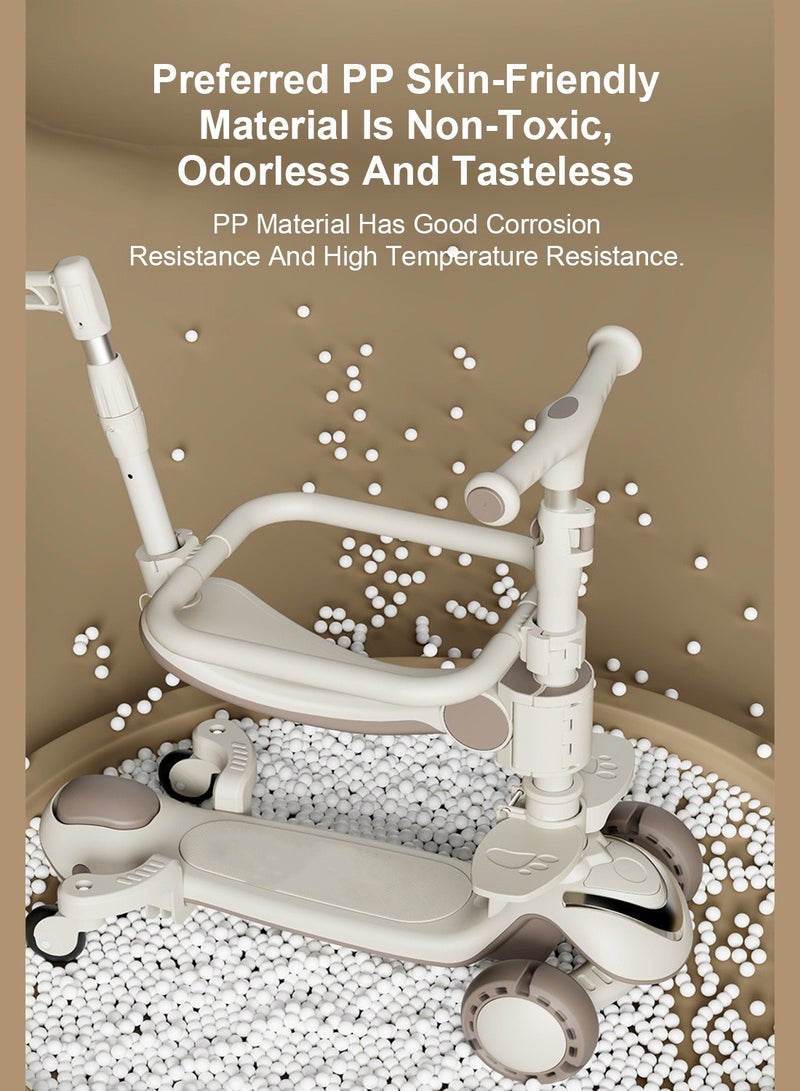 ما بيبي سكوتر للأطفال قابل للطي بلمسة واحدة 6 في 1 للأطفال من عمر 1 إلى 3 إلى 6 سنوات، خفيف الوزن وسهل الحمل - Image 5