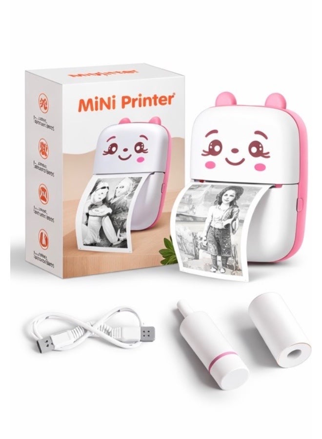 Mini Portable Thermal Printer – Wireless Bluetooth Inkless Printer, Rechargeable, 57mm Paper, Compatible with iOS & Android - Image 2