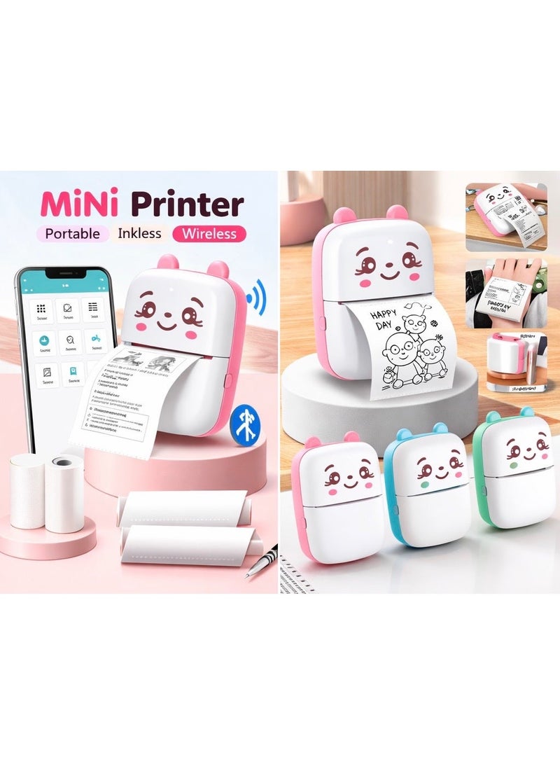 Mini Portable Thermal Printer – Wireless Bluetooth Inkless Printer, Rechargeable, 57mm Paper, Compatible with iOS & Android - Image 5