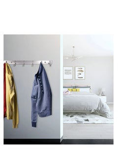 Generic Stainless Steel Hooks Wall Mount Coat Hook Towel Coat Hat Door Hanger Rack silver 2 Pieces  - Image 4