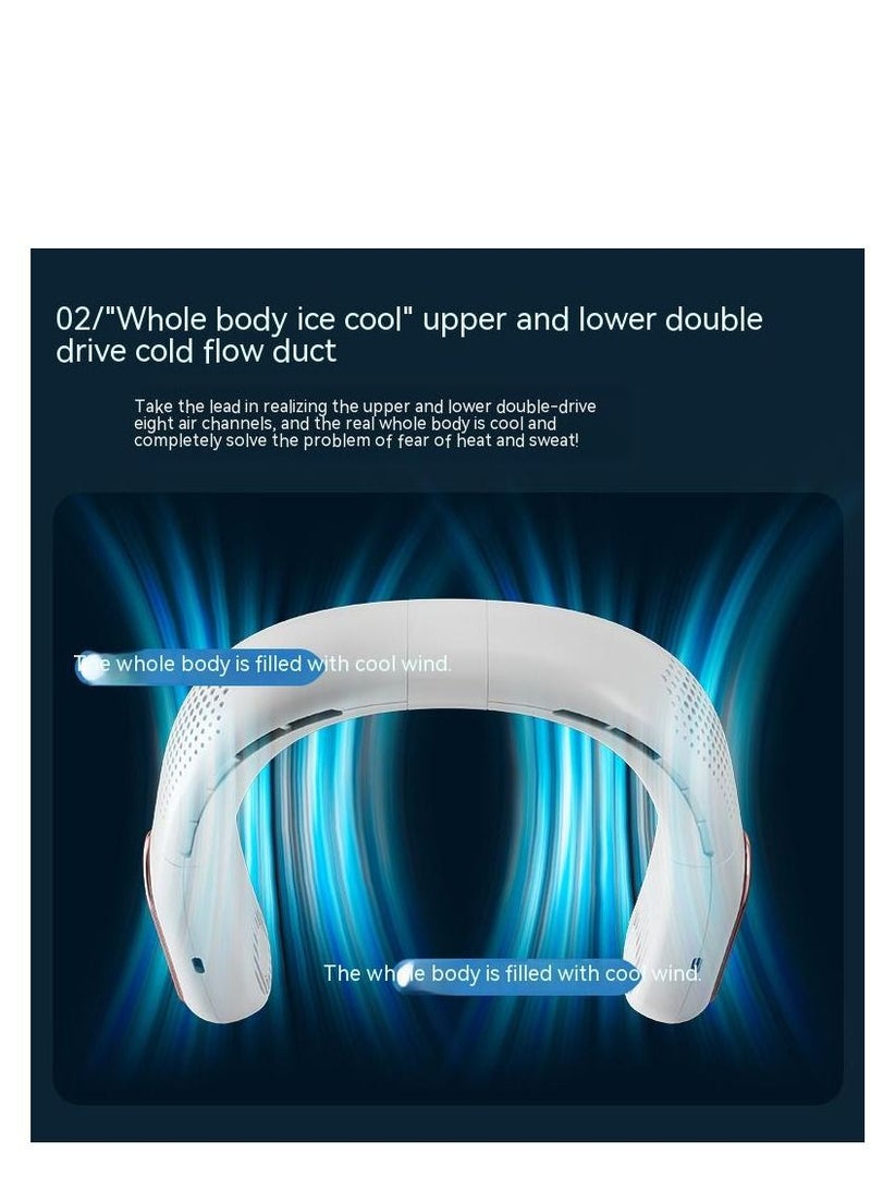 كول بيبي فتح عرض موسع أدى مروحة الناقل التسلسلي العام القابلة لإعادة الشحن المحمولة المحمولة مروحة صغيرة مكتب الرياضة ورقة معلقة مروحة الرقبة - Image 4