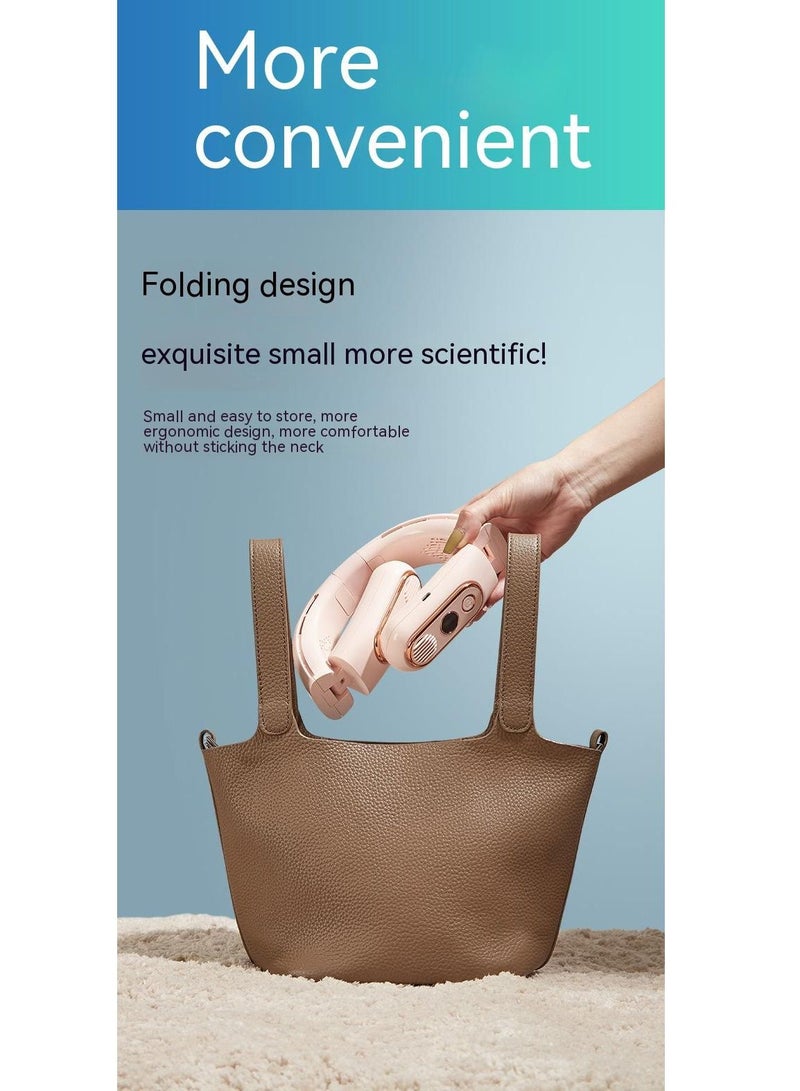 كول بيبي فتح عرض موسع أدى مروحة الناقل التسلسلي العام القابلة لإعادة الشحن المحمولة المحمولة مروحة صغيرة مكتب الرياضة ورقة معلقة مروحة الرقبة - Image 3