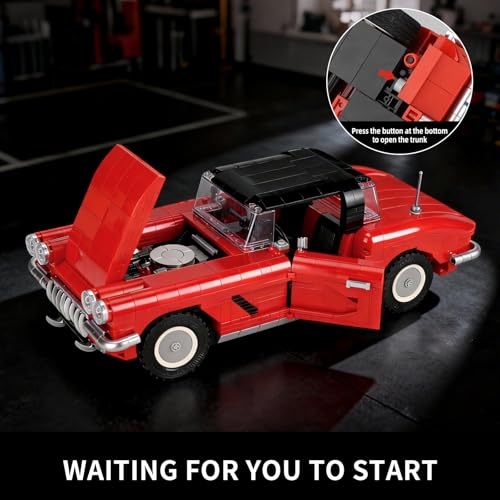 Mov stone Car Model Building Set Compatible with Lego Car 1285 PCS Removable Roof Design Steering Linkage System Creative Building Toy Halloween Decoration for Teens Adults 14 - Image 5