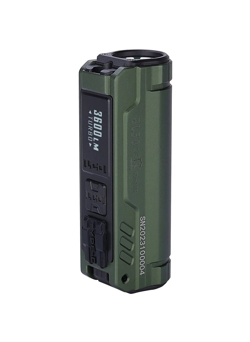 IMALENT IMALENT BL50 Mini Flashlight 3600 Lumens Dual Light Source EDC Torch with White LED and UV Light, Built-in Rechargeable Battery for Outdoors, Emergency, Work, Camping (Black)  - Image 1