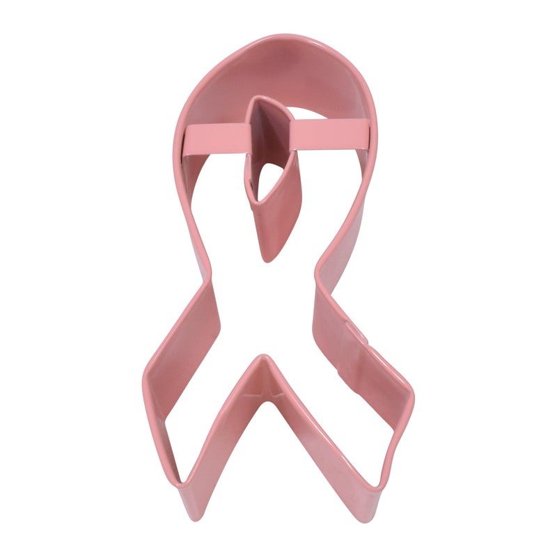 R&M R  M Polyresin Coated Ribbon Cookie Cutter 375Inch Pink 
