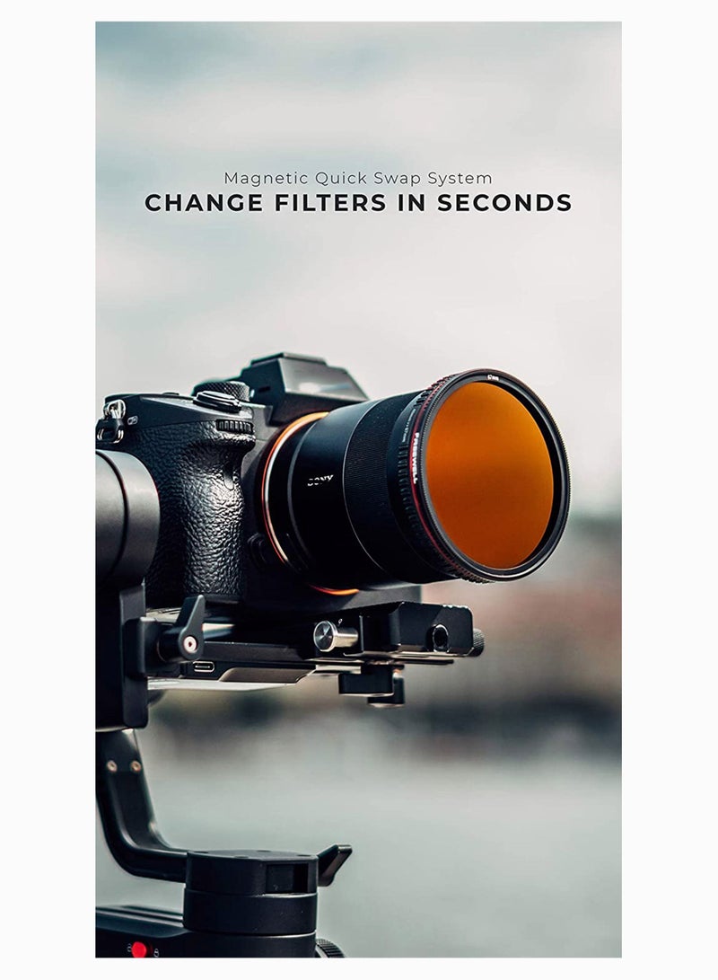 Circular Polarizers Filter, Camera Filter Magnetic Quick Swap System 58mm Polarizer (CP) HD 18 Layer Super Slim Multi Coated CPL Lens - Image 2