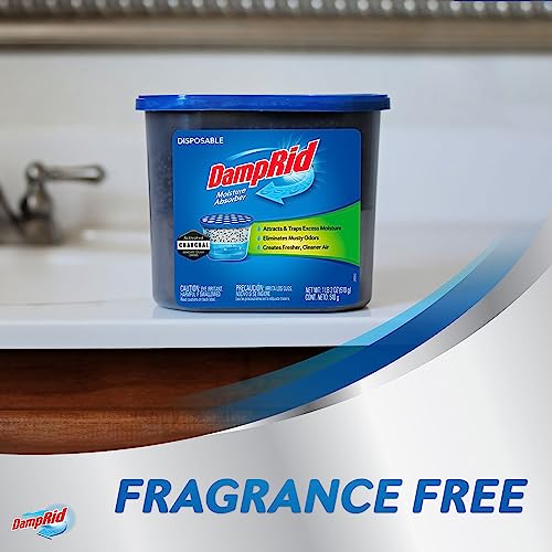 DampRid Fragrance Free Disposable Moisture Absorber with Activated Charcoal, 18 oz (Pack of 3) Moisture Absorber & Odor Remover, Lasts Up To 60 Days, No Electricity Required - Image 4