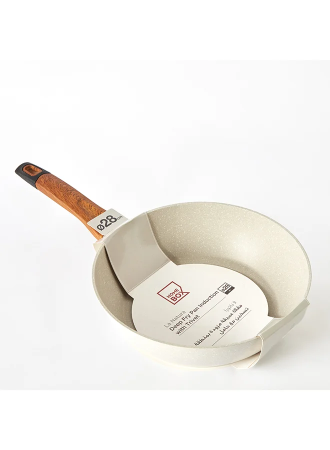 Home Box La Natura Deep Forged Induction Fry Pan with Trivet 48 x 10.5 x 28 cm