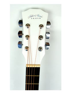 Mike Music Mike Music 38-Inch Acoustic Guitar with Bag, Strings, Capo, Picks & Strap -White  - Image 4