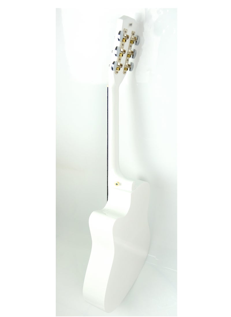Mike Music Mike Music 38-Inch Acoustic Guitar with Bag, Strings, Capo, Picks & Strap -White  - Image 5