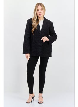 SELECTED FEMME Women Embroidered Long Sleeves Blazer, Black  - Image 4