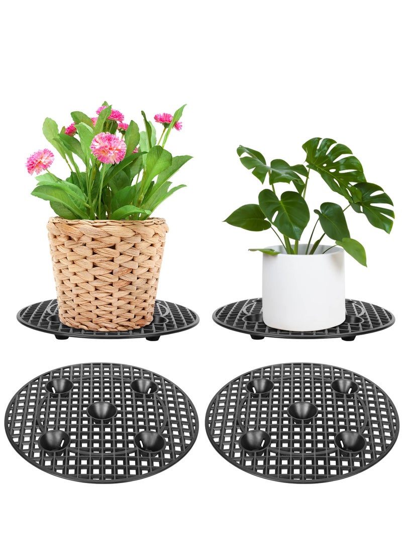 KASTWAVE 6 PCS Plant Level Pot Elevator, Heavy Duty Plant Stands, Plant Level Pot Elevator for Indoor Outdoor Garden Flower, Plant Pot Saucer Prevent Rot and Damage on Patio & Deck - Image 1