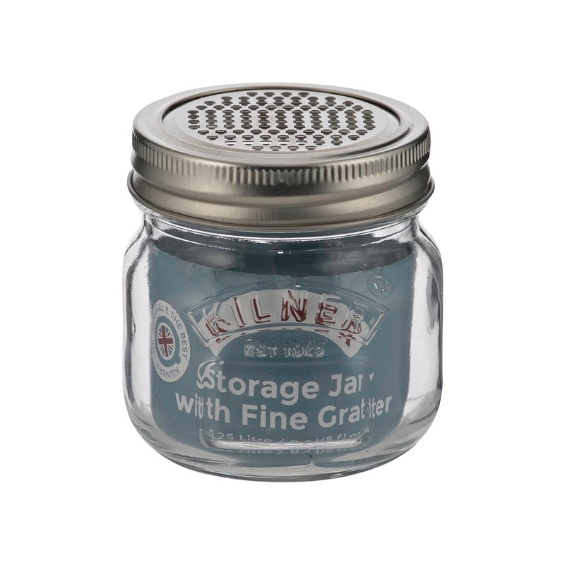 Kilner Kilner EST 1842 Borosilicate Premium Storage Jar & Fine Grater Lid 0.25 Litre - Image 2
