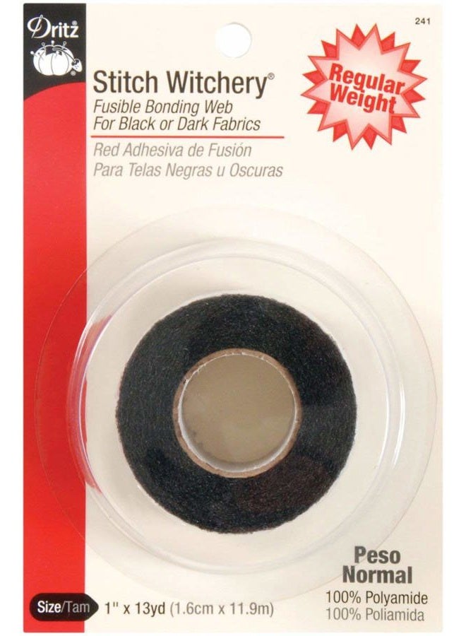 241 Stitch Witchery, Regular Weight, 1-Inch X 13-Yards, Black